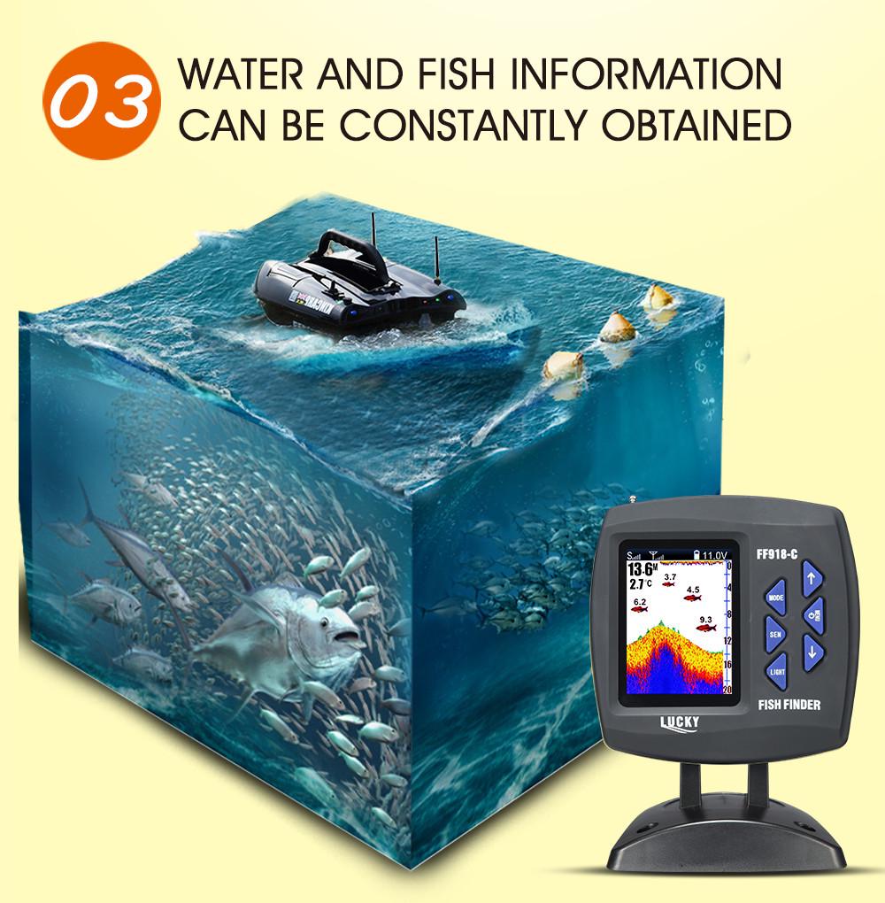 Leqi Wireless Sonar Fish Finder with 300m Long-Distance Detection