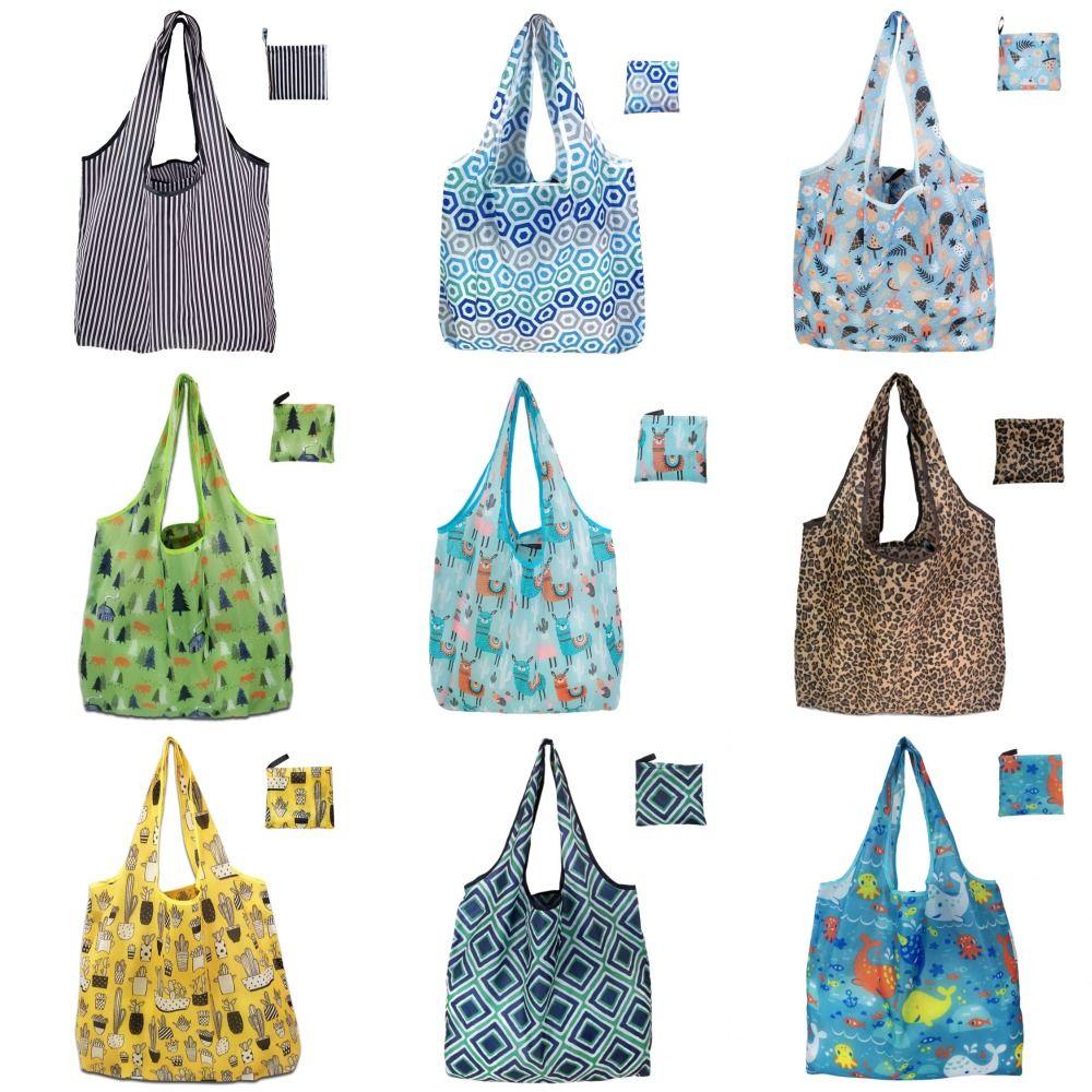 Eco-Friendly Shopping Bag Heavy Duty Tote Pouch Foldable Recycle Bag Groceries