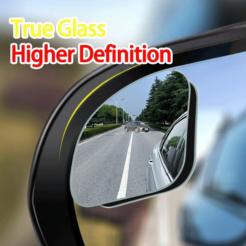 2pcs Upgrades Glass Heart Mirrors Stylish Rearview Mirrors Wide Angle Glass Simple Installation Suitable for Vehicles