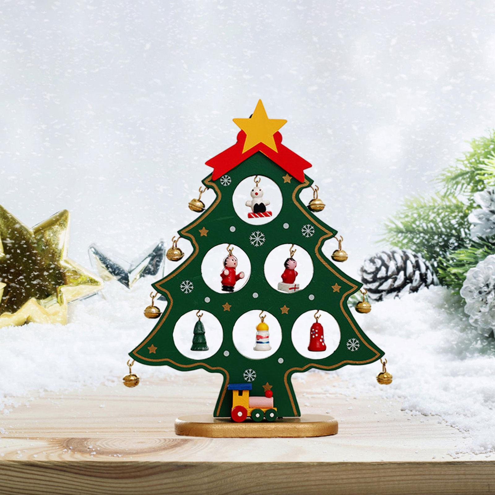 

Настольные деревянные рождественские украшения, мини-забавные украшения, для
