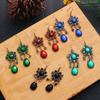 Ethnic Style Dangle Earrings for Women Boho Vintage Water Drop Tassel Earring Female Jewelry Accessories