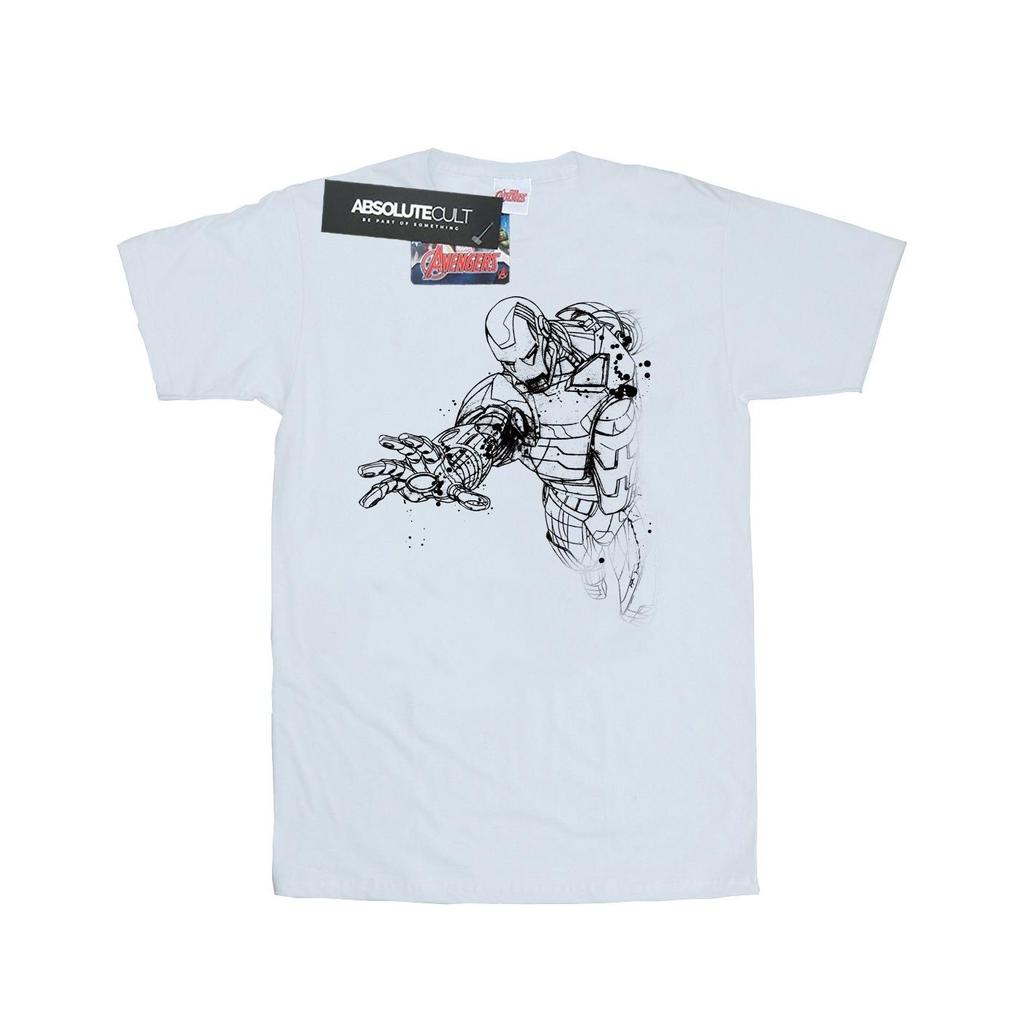 Marvel Mens Avengers Iron Man Mono Line T-Shirt