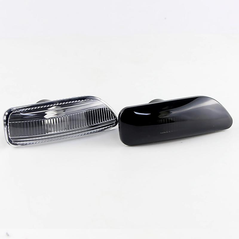 2PCS Car Front Side Marker Turn Signal Light Cover Housing For Volvo S60 S80 MK1 V70 MK2 XC70 XC90 MK1 Smoked/Clear Lens No Bulb