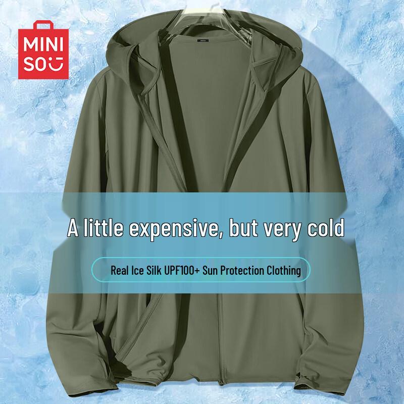 Miniso Men s Cooling Ice Silk UPF100+ Fishing Hoodie 3XL