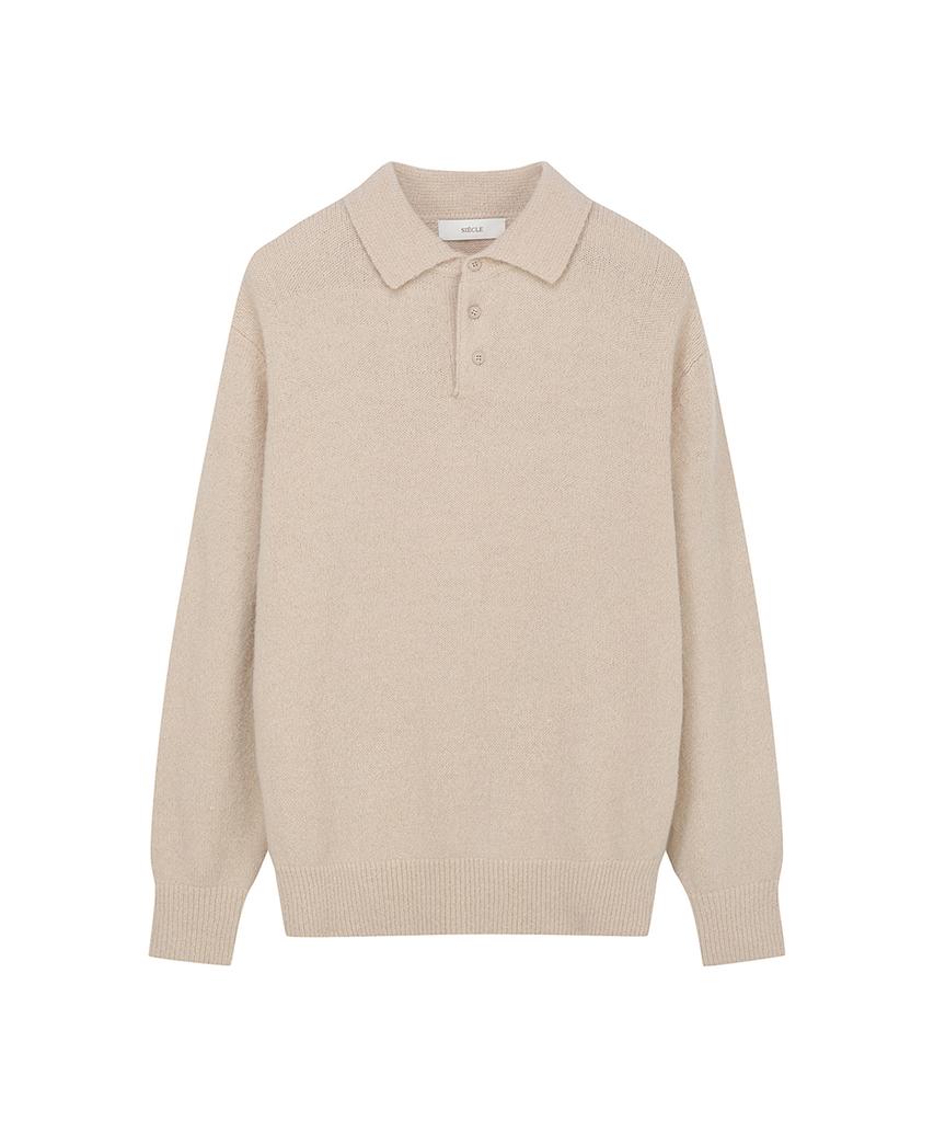SIECLE Alpaca Polo Knit (Beige)