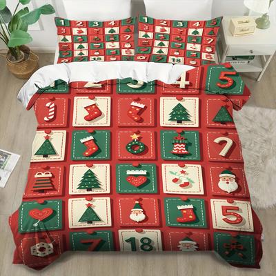 MERRY Christmas Bedding Set 3D Printed Duvet Cover Set Soft Single Double Size Bed Set  Christmas Gift For Kids Home Decor