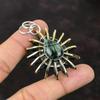 Seraphinite Pendant Dainty Gemstone Jewelry 925 Sterling Silver Pendant 18K Gold Plated Pendant Handmade Jewelry Cage Pendant Gift For Women
