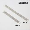 100%New 16/11cm Auto Shrink Three-rows Rhinestone Chain Bikini Connectors Rings Bukcles Clothing Decoration for Women 2Pcs/Lot