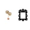 Nordic Abstract Metal Sculpture with Horror Artwork Photo Frame Creative Ornament for Halloween