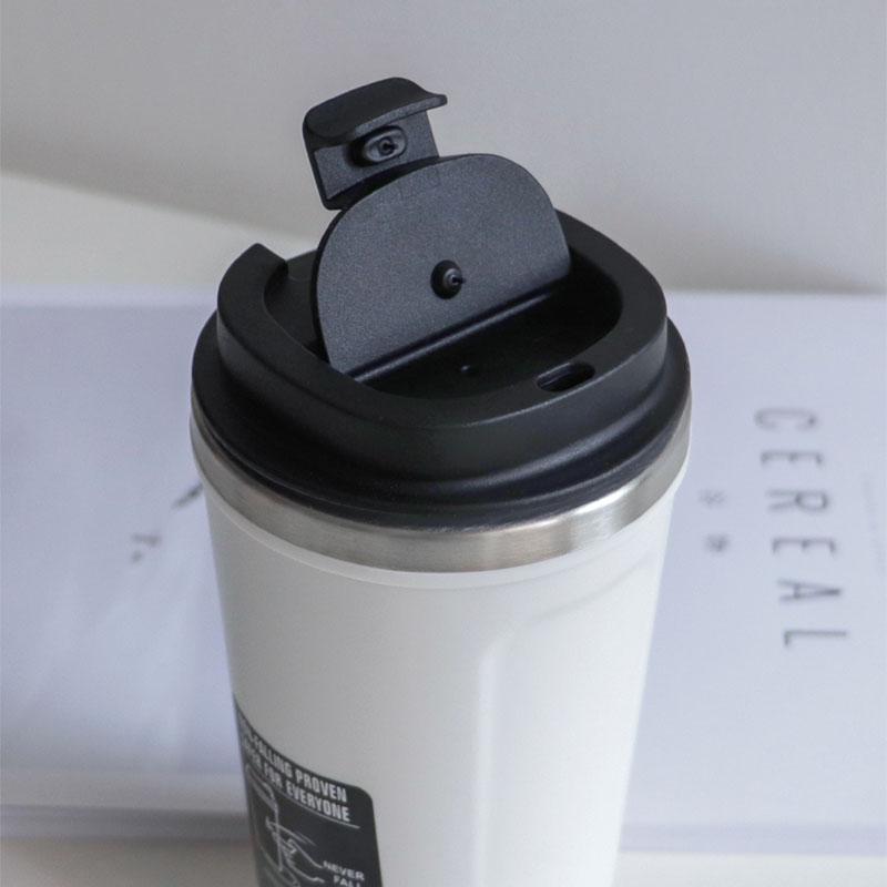 380/520ML Simple Suction Mug Thermos Stainless Steel Double Insulated Coffee Cup Keep Warm Flask Portable Travel Car Ice Cup