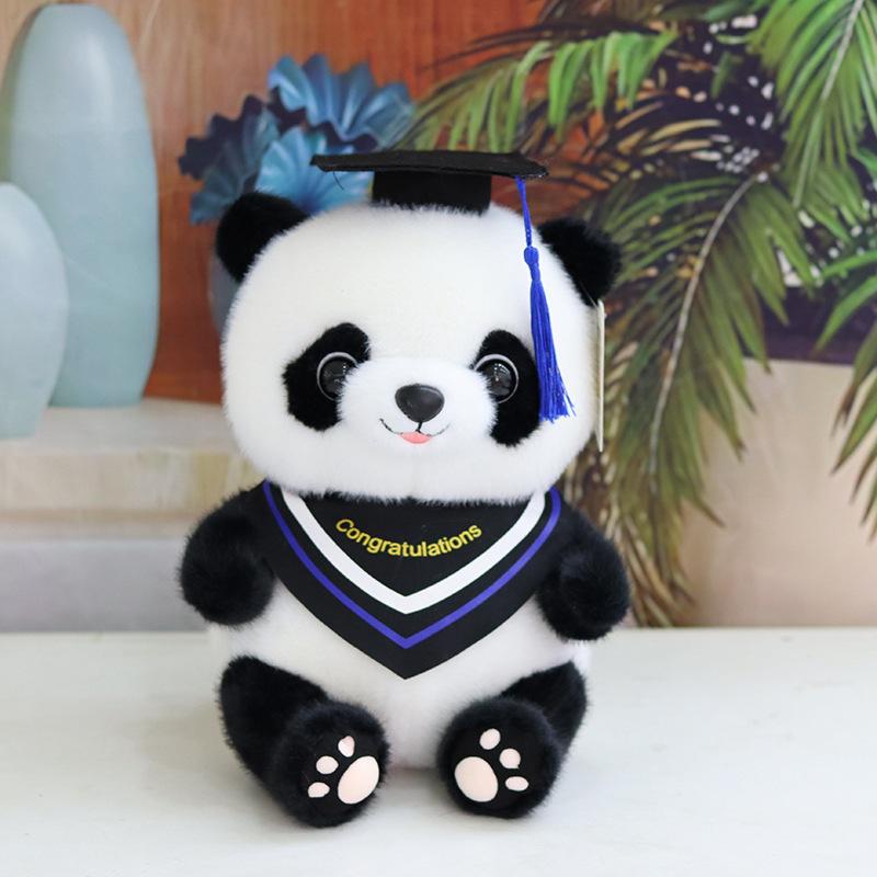 New Graduation Gift Doctor Panda Plush Toy Giant Panda Doll Claw Machine Customizable with Logo