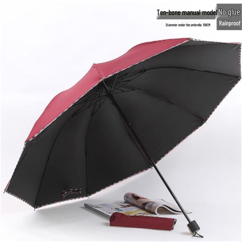 Ximengyuan Large Tri-Fold UV Protection Sun Rain Umbrella