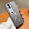 KEYSION Luxury Plating Glitter Phone Case for VIVO V40 Pro 5G Transparent Soft TPU Shockproof Back Cover for VIVO V40 5G