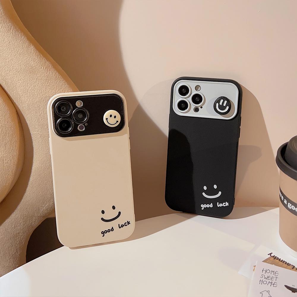 Three Dimensional Smiling Face Suitable for Apple IPhone 14 Mobile Phone Case 13promax Anti Fall 11 Korean 15 Cartoon 12 All Inclusive 16