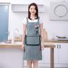 1pcs Women's Plaid Cotton Apron Waterproof Oil Resistant Breathable Kitchen Apron for Cooking Household Workwear Summer