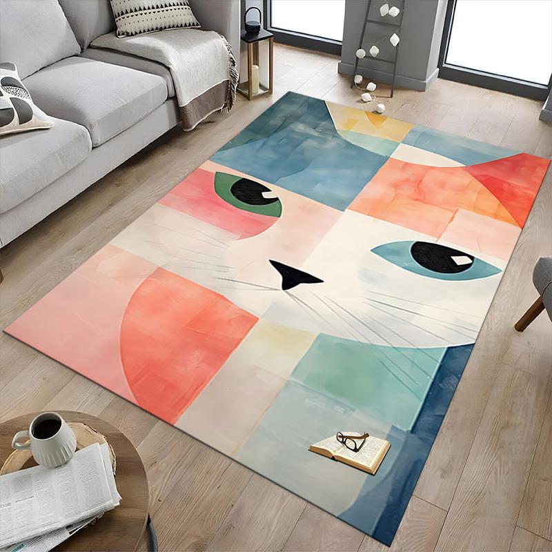1PC cat abstract Carpet Office Rug Mat Home Decor Area Carpet Festival Gift Office desk chair carpet Longlasting Material