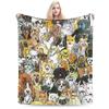 Retro Vintage Art Cute Dogs Blanket Quality Soft Warm  Throw Blanket Autumn Kids Couch Chair Sofa Bed Fashion Bedspread