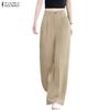 Women Casual Solid Color Loose Long Pants