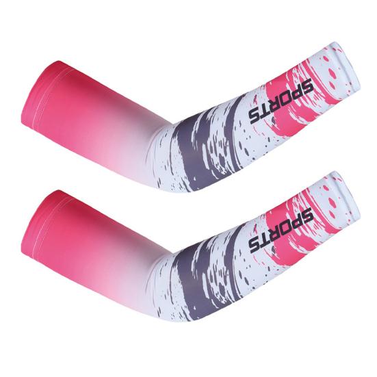 1 Pair Summer Ice Silk Arm Sleeves UV Sun Protection Breathable Anti-slip Elastic Men Women Outdoor Cycling Fishing Long Cooling Arm Cover