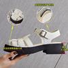 Baotou Sandals Women's Outer Wear Summer New Platform Buckle Shoes Casual Versatile Thick Heel Leather Women's Shoes