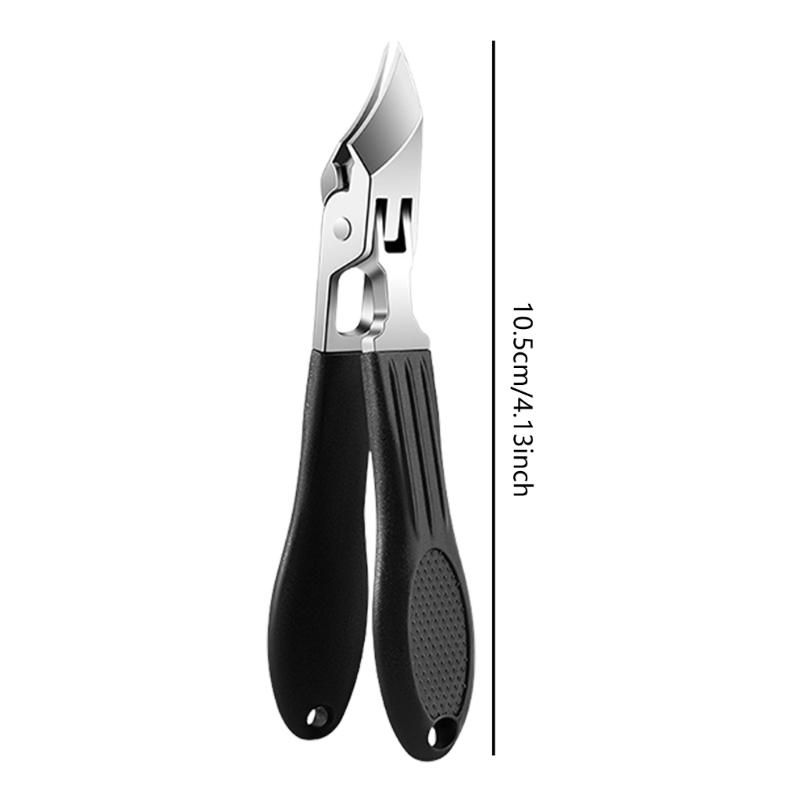 Tagliaunghie Inclinato con Ampia Apertura della Ganascia per Unghie Spesse dei Piedi con Manico Ergonomico e Pratico Pedicure in Acciaio Inossidabile