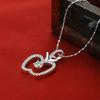 Creative Women's 925 Sterling Silver Necklace Fruit Pendant Necklace CZ Zircon Fine Jewelry Birthday Gift