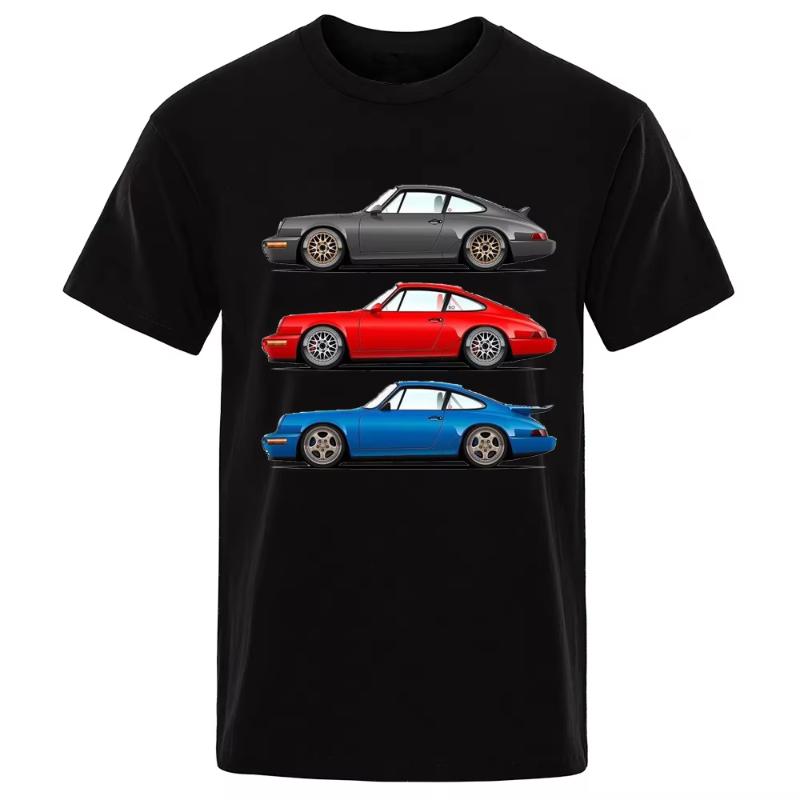 Car Racing Classic Graphic T Shirts Short Sleeve Fashion T-shirt Oversize Tops Summer Harajuku Streetwear Men's Street Clothing