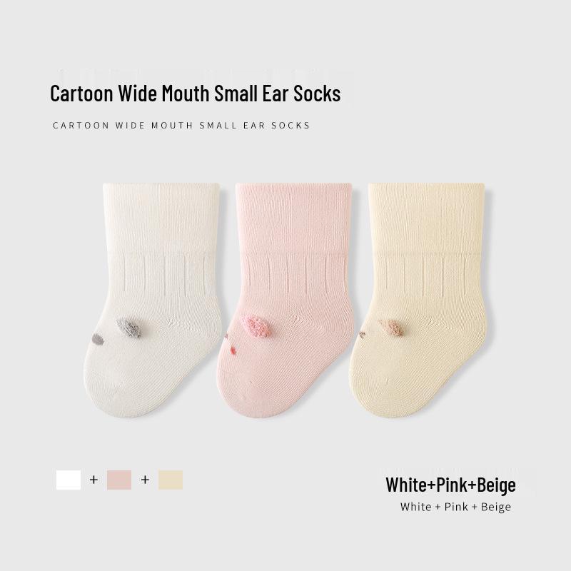 Autumn Combed Cotton Baby Socks - Breathable, Candy Colors, Antibacterial, Seamless Mid-Calf for Infants & Toddlers
