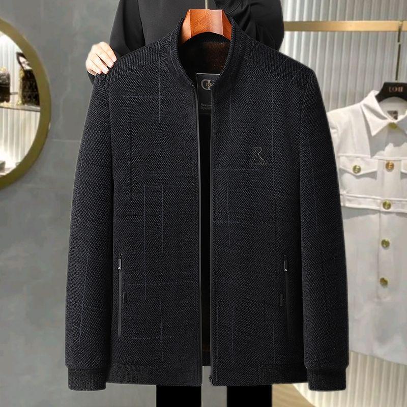 

Men s Corduroy Velvet-Lined Jacket for Middle-Aged and Elderly - Autumn/Winter Warmth 185cm for 130-155 kg