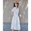 TERRE BLEUE Women's A-line Short Sleeve Dress