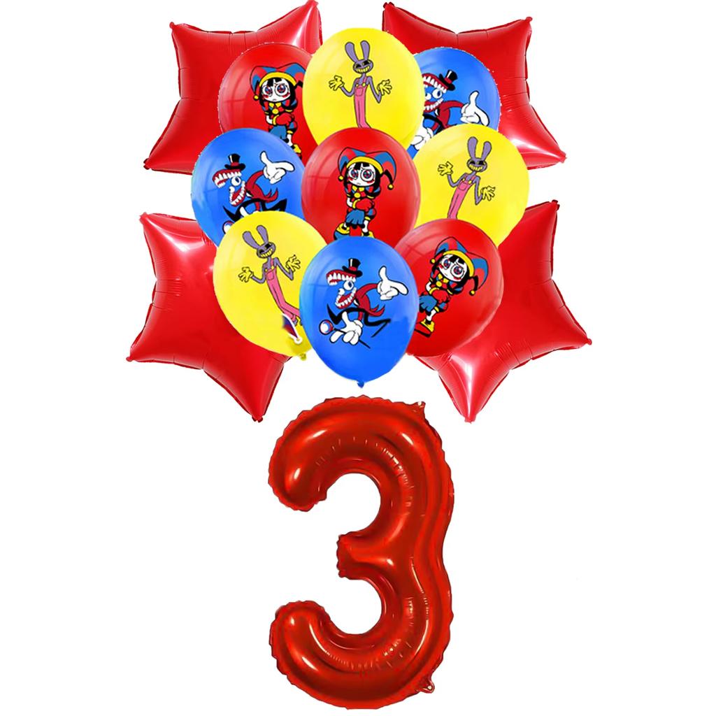 Amazing Tableware Birthday Party Decoration Digitaled Circus Balloon Banner Cake Topper Party Supplies Baby Shower Decor Gifts