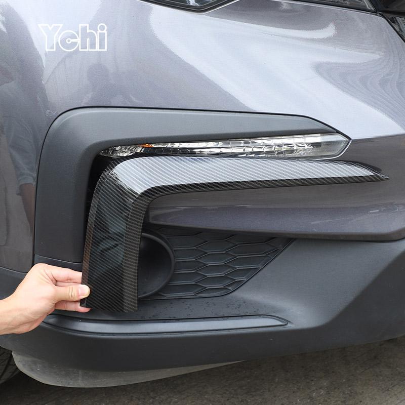 ABS Carbon fibre/Silver Car Front Bumper Side Air Intake Trim Strip Sticker For Honda Pilot 2015-2026 Car Exterior Accessories