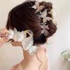 New Butterfly Large Hair Claw for Thick Hair Claws Crab Women Sweet Pink Hairpin Ponytail Hair Clip Claw Accessories