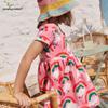 2025 Summer Girls' Rainbow Cloud Knit Dress