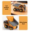 1:64 Alloy Engineering Vehicle 2.4G Mini Remote Control Dump Truck  Desktop Toys One-click Rc Carriage Lift Toys for Children
