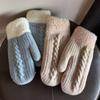 Unisex Alpaca Wool Knit Winter Gloves With Fleece Lining For Commuting And Outdoor Activities