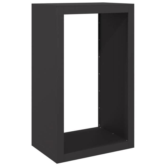 VidaXL Portant de bois de chauffage noir 60x40x100 cm acier, magasin de bûches, porte-bûches de cheminée, support de bûches, 850989