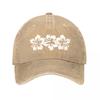Hawaiian Hibiscus Flower Vinyl Sticker Washed Baseball Cap Outdoor For Womens Unisex FeUnisex