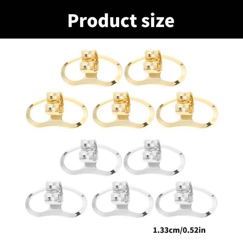Pack of 10 Earring Backs Ear Jewelry Replacement Earring Plugs Earrings Part Metal Texture Suitable for Daily Party Use