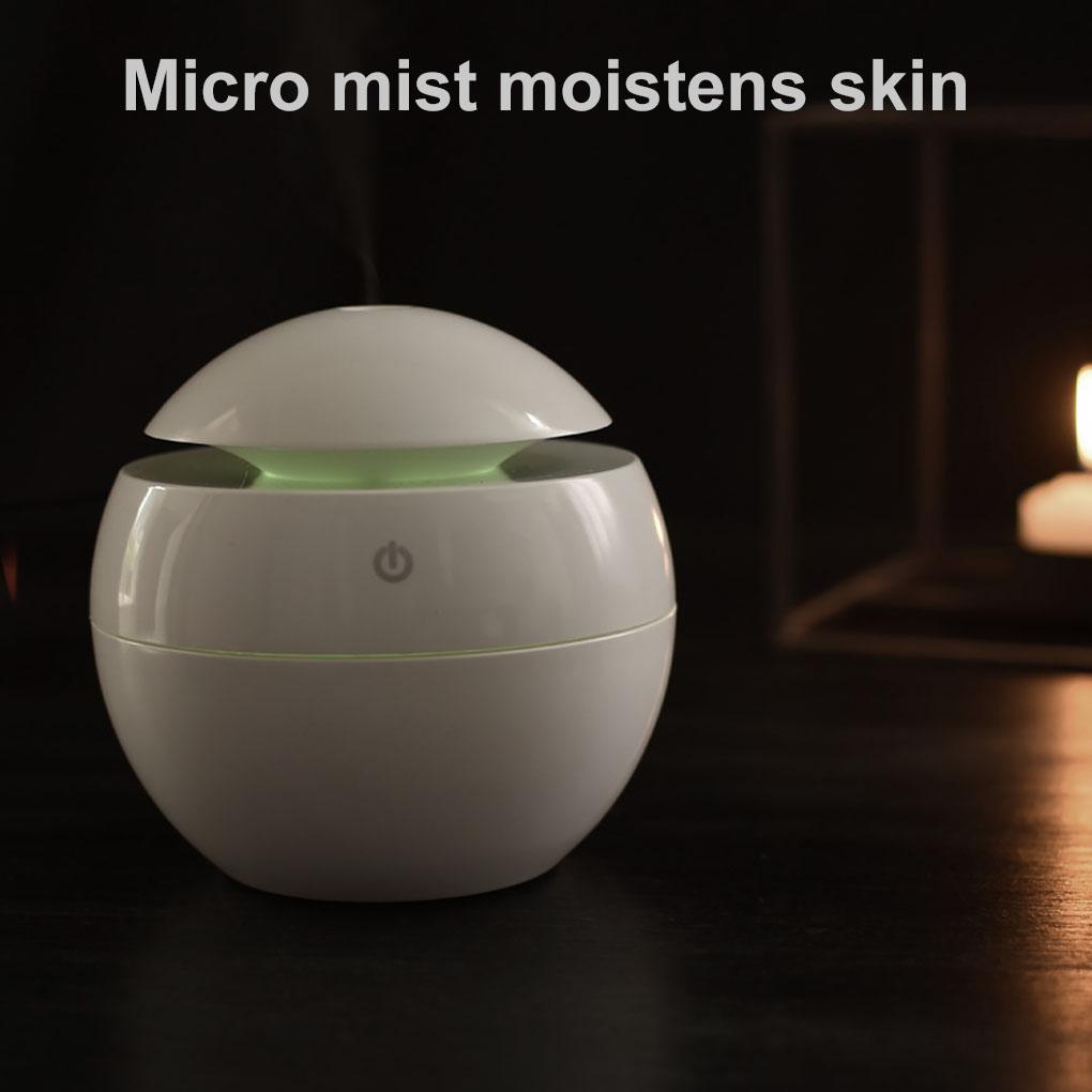 Umidificator USB pentru acasă Pulverizator de birou cu difuzor de cereale din lemn, deschis, colorat, pentru birou de aromă