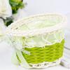 Schöner handgefertigter Blumen-Aufbewahrungskorb, Imitation Rattan, gewebt, 7 Farben, Aufbewahrungskörbe, Einkaufskorb, Wäschekorb