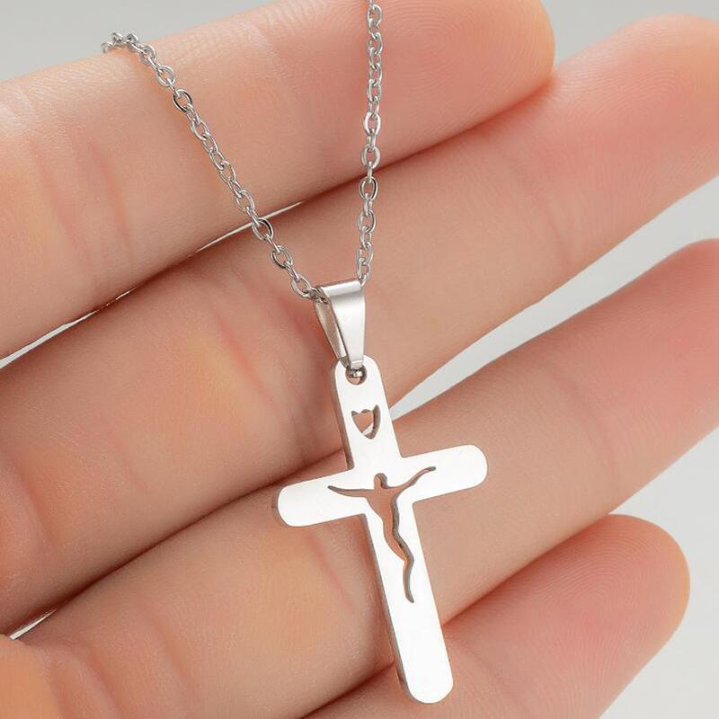Collier Pendentif Croix Fille Style Doux Cool Multicouche Zircon de Haute Qualité Chaîne Clavicule Bijoux Accessoires Fête d'Anniversaire
