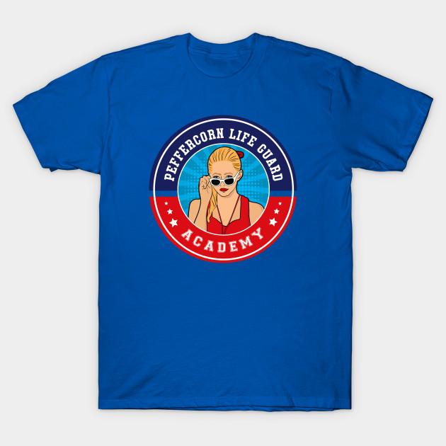 

Men Black Print T-shirt Peffercorn Life Guard Academy No-Cut Transfer Paper Print Cotton Tshirt 4XL королівський синій колір