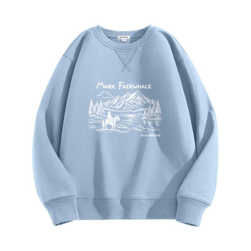 Mark Fairwhale Men's Oversized Graphic Pullover Sweatshirt