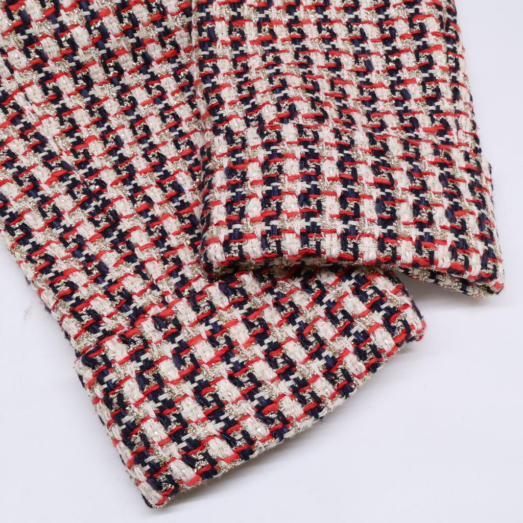 Gucci Excellent Condition 22 Year Semi-double Tweed Jacket Jacket 36 Red X Navy X whiteUsed