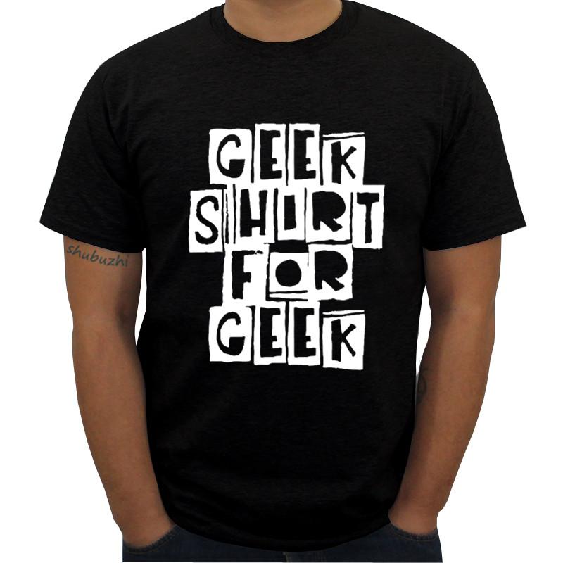 Men Cotton Tshirt Summer Fashion Short Sleeve Top Tees Male Tshirt Geek Shirt for Geek White Mens Premium TShirt