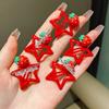 10pcs Children'S High-End Strawberry Pentagonal Star Hair Clip, Girls' Niche Design Hair Clip, Sweet And Versatile Clip Accessory