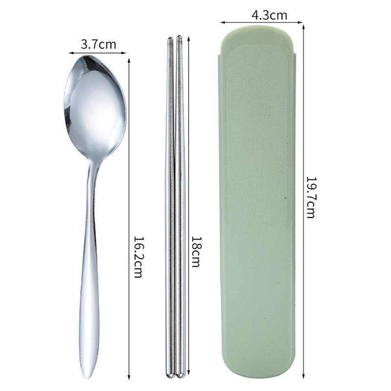 Durable Stainless Steel Flatware Set with Case for Travel Ideal for Camping and Hiking