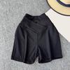 Women Shorts V-Shaped High Waist Design Pure Color Yoga Shorts Elastic Waistband Butt-Covering Summer Short