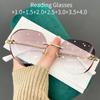 Rimless Glasses Women Retro Anti-blue Light Computer Eyeglasses Transparent Clear Lens Vintage Metal Polygon Spectacle